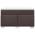 Cama box spring con colchón tela marrón oscuro 120x200