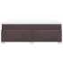 Cama box spring con colchón tela marrón oscuro 120x200