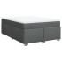 Cama box spring con colchón tela gris oscuro 160x200