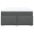 Cama box spring con colchón tela gris oscuro 160x200
