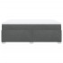 Cama box spring con colchón tela gris oscuro 160x200