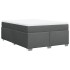 Cama box spring con colchón tela gris oscuro 160x200
