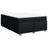 Cama box spring con colchón tela negro 140x200