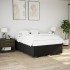 Cama box spring con colchón tela negro 140x200
