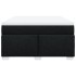 Cama box spring con colchón tela negro 140x200