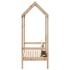 Banco con techo madera maciza de pino 117,5x70x176,5
