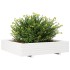 Jardinera de madera maciza de pino blanca 110x110x26,5