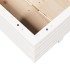 Jardinera de madera maciza de pino blanca 110x110x26,5