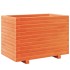 Jardinera madera maciza de pino marrón cera 70x40x49,5