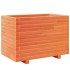Jardinera madera maciza de pino marrón cera 70x40x49,5