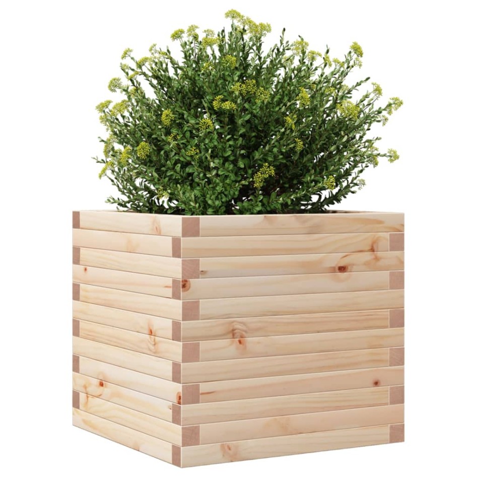 Jardinera de madera maciza de pino 50x50x46