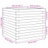 Jardinera de madera maciza de pino 50x50x46