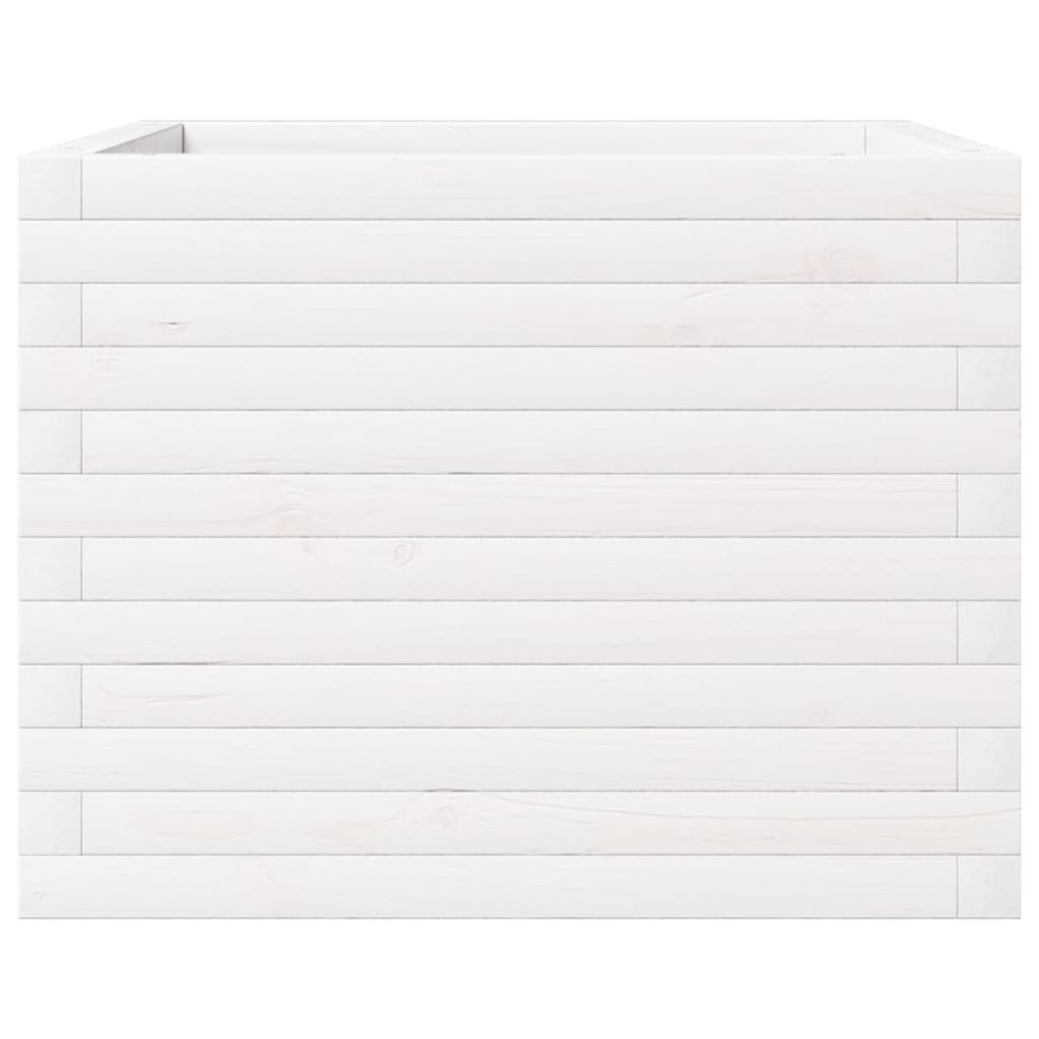 Jardinera de madera maciza de pino blanca 60x60x46