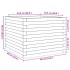 Jardinera de madera maciza de pino blanca 60x60x46