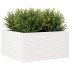 Jardinera de madera maciza de pino blanca 90x90x46