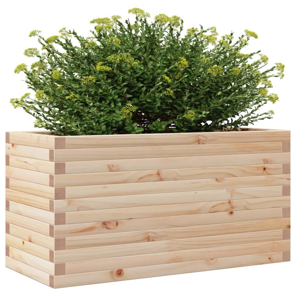 Jardinera de madera maciza de pino 90x40x46