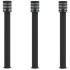 Lámparas de suelo exterior 3 uds acero inoxidable negro 110