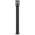 Lámparas de suelo exterior con sensor 3 uds acero negro 110