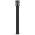 Lámparas de suelo exterior con sensor 3 uds acero negro 110