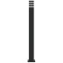 Lámparas de suelo de exterior 3 unidades aluminio negro 110