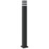 Lámparas de suelo de exterior 3 unidades aluminio negro 110