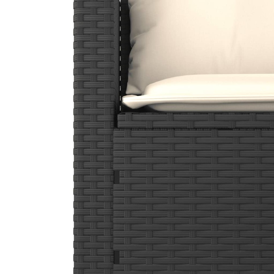 Set de sofás de jardín con cojines 3 pzas ratán sintético