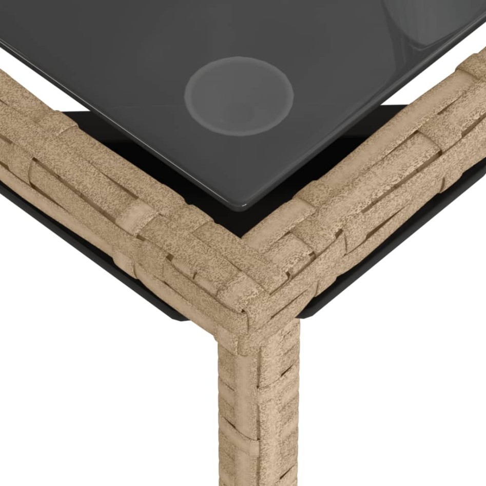 Juego de sofás de jardín con cojines beige 3 pzas ratán