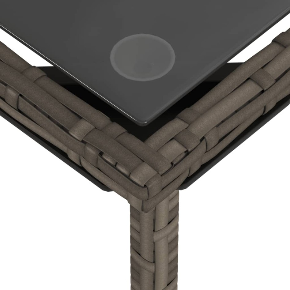 Set de sofá de jardín 3 pzas y cojines ratán sintético