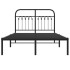 Estructura cama sin colchón con cabecero metal negro 120x200