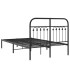 Estructura cama sin colchón con cabecero metal negro 120x200