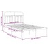 Estructura cama sin colchón con cabecero metal negro 120x200