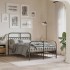 Estructura cama sin colchón con estribo metal negro 120x190