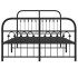 Estructura cama sin colchón con estribo metal negro 120x190