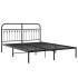 Estructura cama sin colchón con cabecero metal negro 160x200