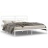 Estructura cama sin colchón con cabecero metal blanco