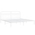 Estructura cama sin colchón con cabecero metal blanco