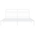 Estructura cama sin colchón con cabecero metal blanco