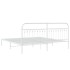 Estructura cama sin colchón con cabecero metal blanco