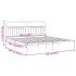 Estructura cama sin colchón con cabecero metal blanco