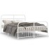 Estructura cama sin colchón con estribo metal blanco 150x200