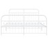 Estructura cama sin colchón con estribo metal blanco 150x200