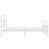 Estructura cama sin colchón con estribo metal blanco 150x200