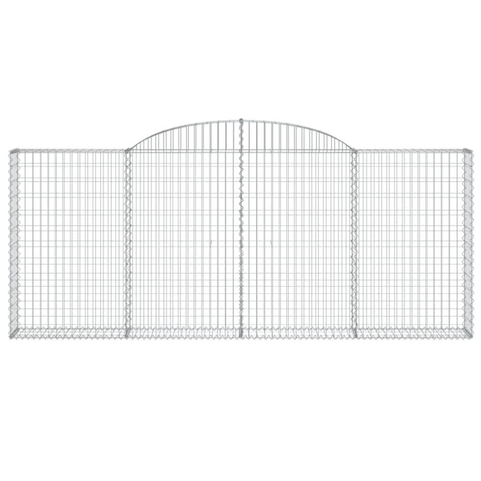 Cestas de gaviones 4 uds forma de arco hierro 300x30x120/140