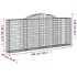 Cestas de gaviones 4 uds forma de arco hierro 300x30x120/140