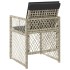 Sillones de jardín con cojines 4 uds ratán sintético gris