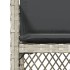 Sillones de jardín con cojines 4 uds ratán sintético gris