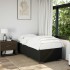 Estructura de cama sin colchón tela negro 80x200