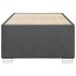 Estructura de cama sin colchón tela gris oscuro 90x200