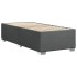 Estructura de cama sin colchón tela gris oscuro 90x200