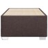 Estructura de cama sin colchón tela marrón oscuro 90x200